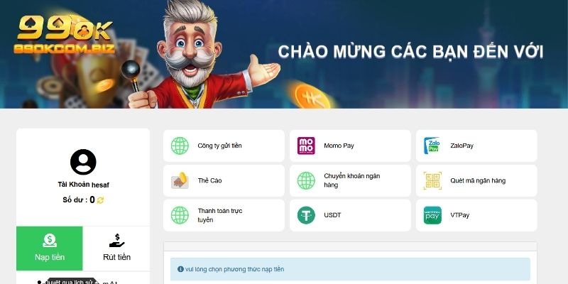 Lý do cần nạp tiền vào tài khoản game 99OK